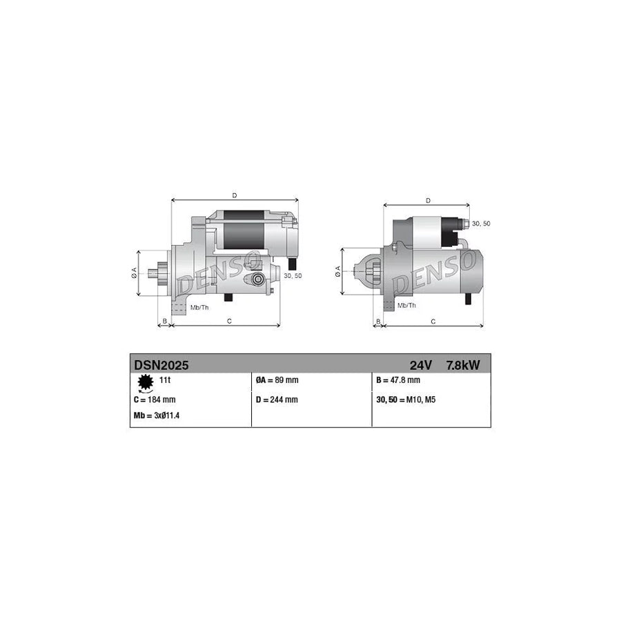 Denso DSN2025 Dsn2025 Starter Motor | ML Performance UK