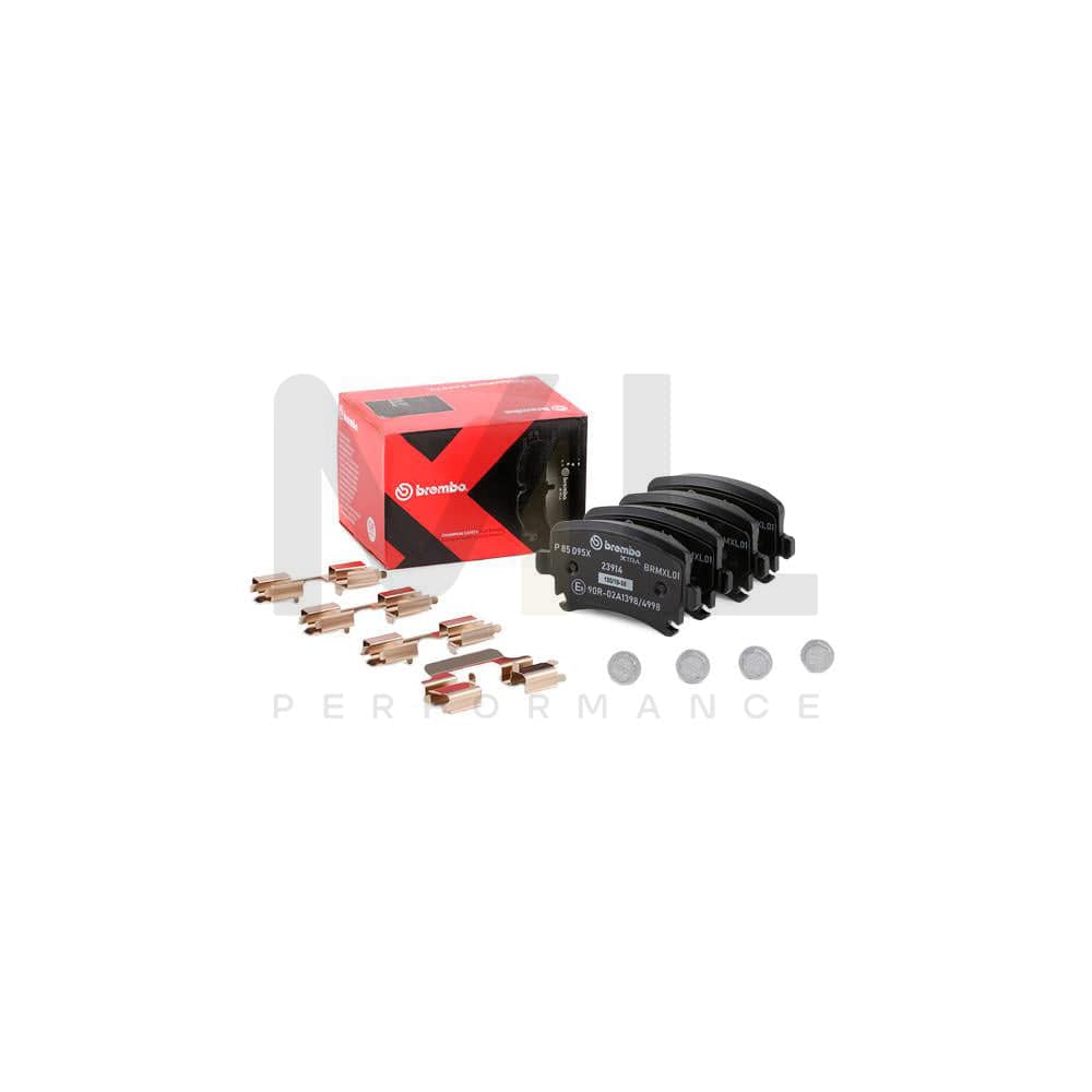 Brembo P 85 095X Brake Pad Set Prepared For Wear Indicator, With Brake Caliper Screws | ML Performance Car Parts