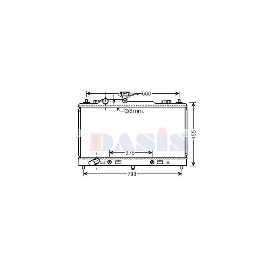 AKS Dasis 110075N Engine Radiator For Mazda 6 | ML Performance UK