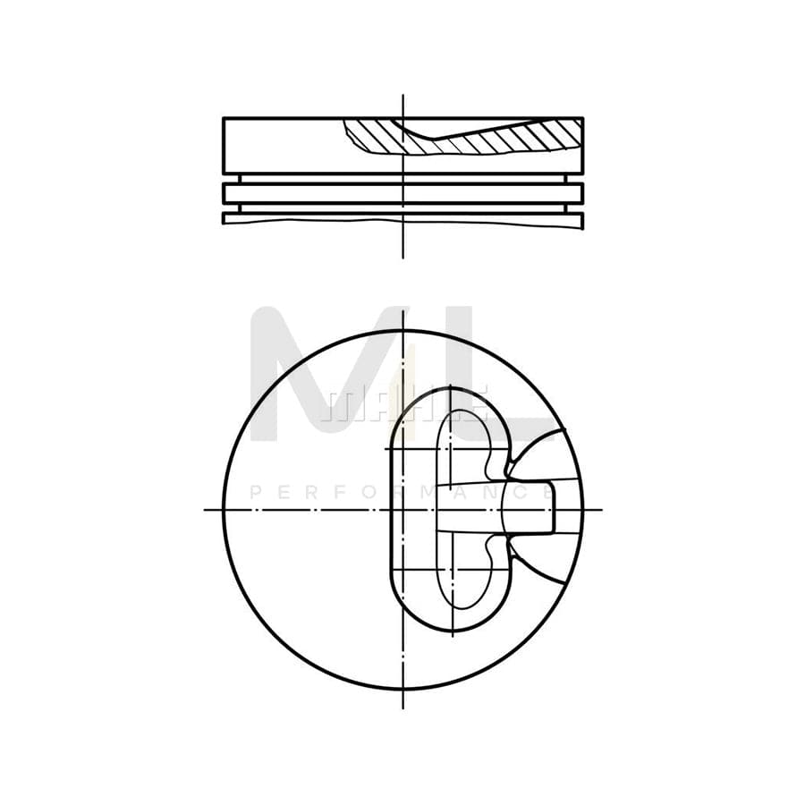 MAHLE ORIGINAL 007 78 00 Piston 85,0 mm, without cooling duct | ML Performance Car Parts