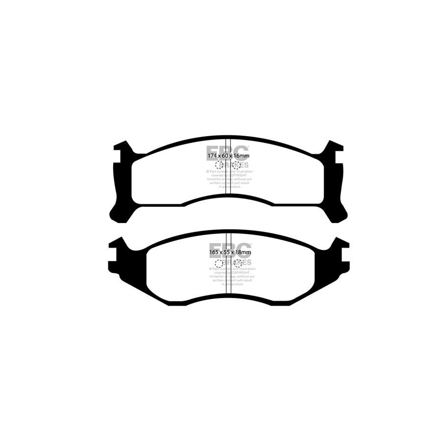 EBC PD11KF277 Chrysler Voyager Greenstuff Front Brake Pad & GD Disc Kit 2 | ML Performance UK Car Parts