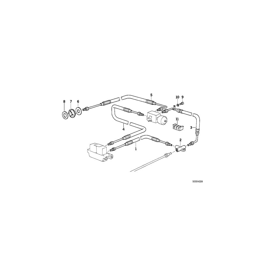 Genuine BMW 33341138074 E31 Return Pipe (Inc. 840i, 850CSi & 850Ci) | ML Performance UK Car Parts