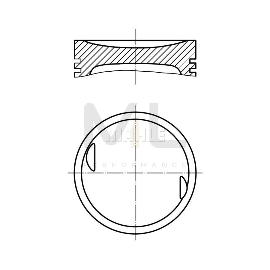 MAHLE ORIGINAL 002 27 02 Piston 89,5 mm, without cooling duct | ML Performance Car Parts