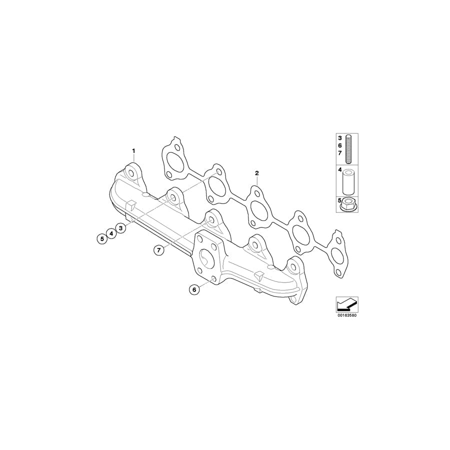 Genuine BMW 11657804913 R56 Stud Bolt M8 (Inc. Cooper D & One D) | ML Performance UK Car Parts