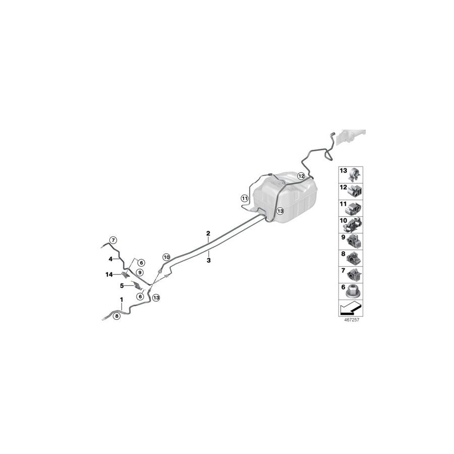 Genuine BMW 16137425213 F45 Wire Clip, Dual D8, 8 (Inc. 225xe & Cooper SE ALL4) | ML Performance UK