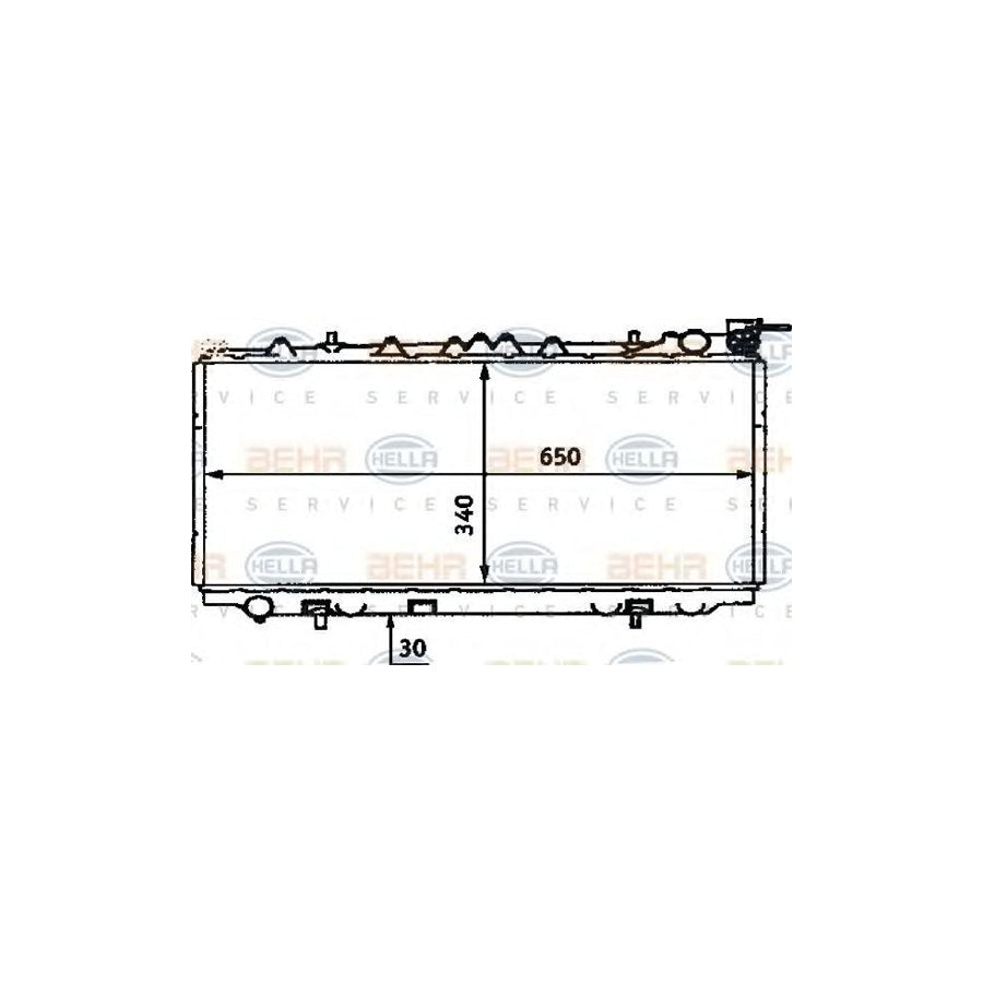 Hella 8MK 376 715-571 Engine Radiator For Nissan Primera