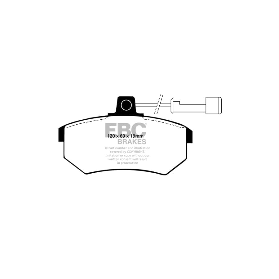 EBC PD03KF064 Audi Yellowstuff Front Brake Pad & Plain Disc Kit - Girling/TRW Caliper (Inc. 100, 200, Quattro) 2 | ML Performance UK Car Parts