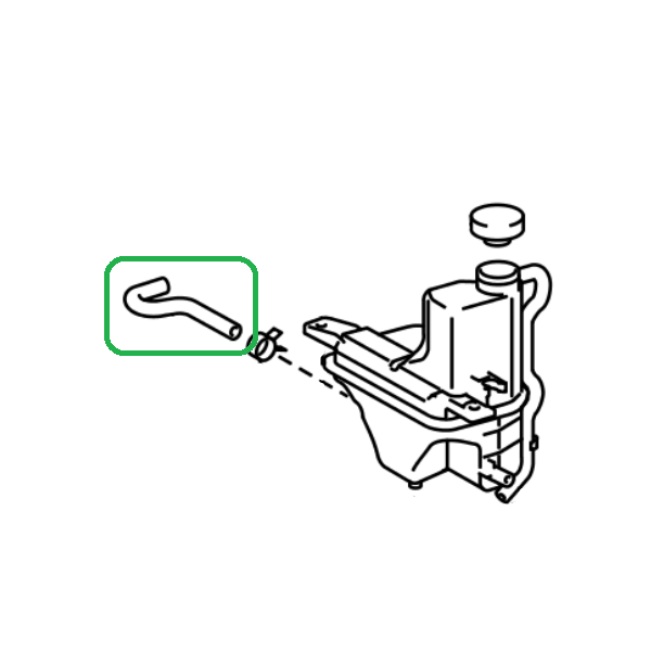 Genuine Lexus 16566-38030 IS-F Radiator Reserve Tank Outlet Hose