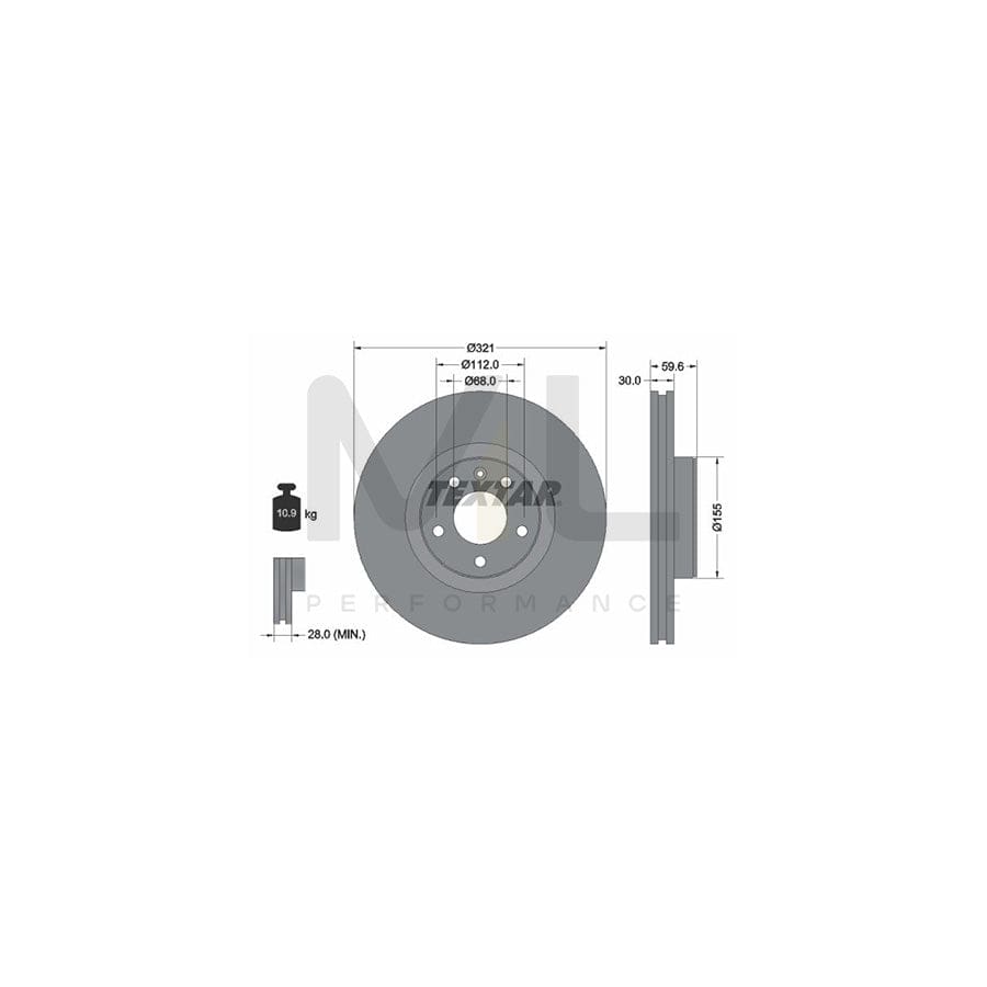 TEXTAR PRO+ 92132305 Brake Disc Externally Vented, High-carbon, with bolts/screws, without wheel hub, without wheel studs | ML Performance Car Parts