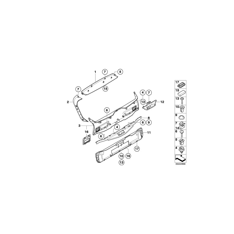 Genuine BMW 51497172130 E70 Right Panel Tail Lid HIMMELGRAU (Inc. X5 3.0sd, X5 M50dX & X5 4.8i) | ML Performance UK