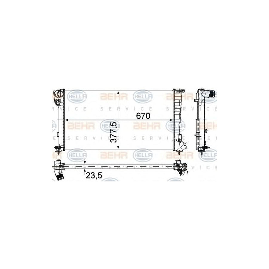 Hella 8MK 376 715-521 Engine Radiator