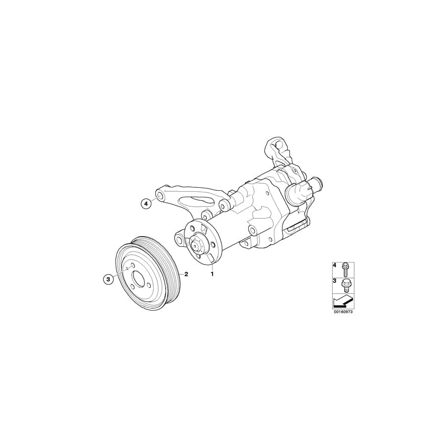 Genuine BMW 32427558757 E70 E60 E61 Pulley (Inc. 535i, X5 3.0si & 535xi) | ML Performance UK Car Parts