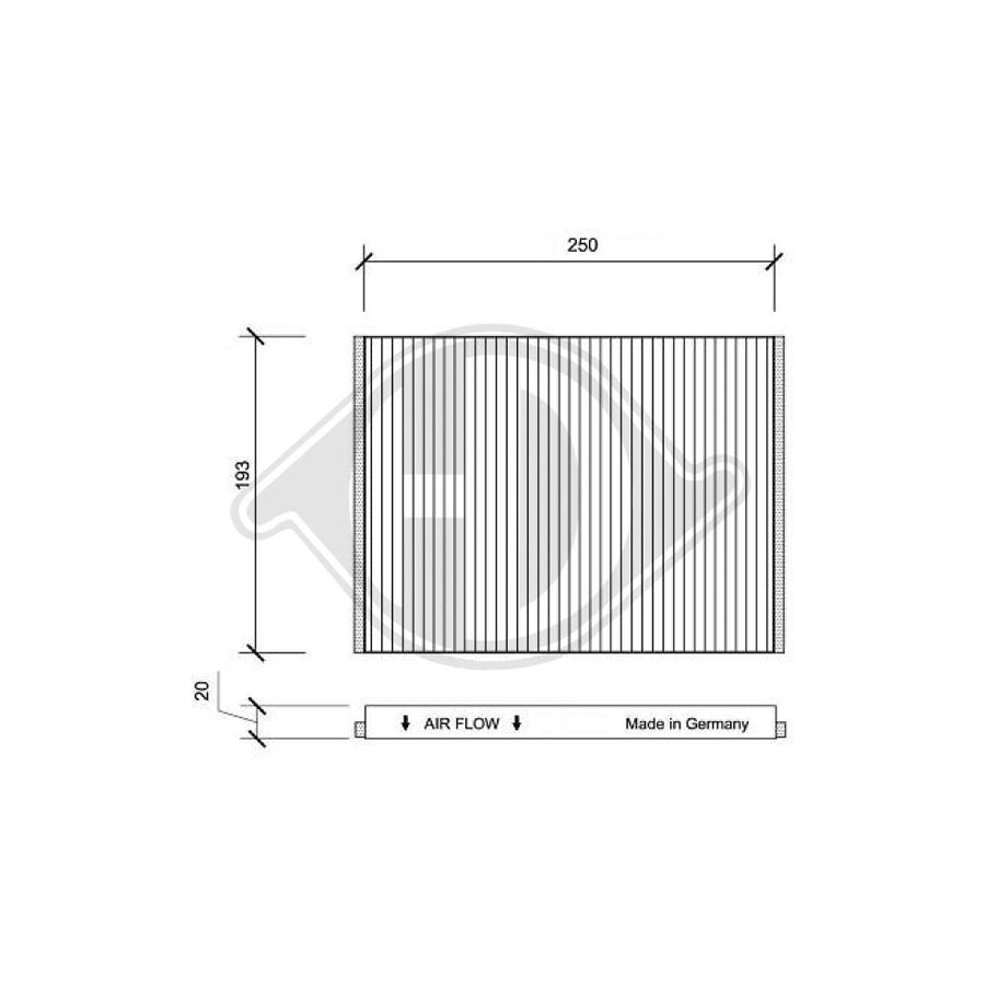 DIEDERICHS DCI0096 Pollen Filter | ML Performance UK Car Parts