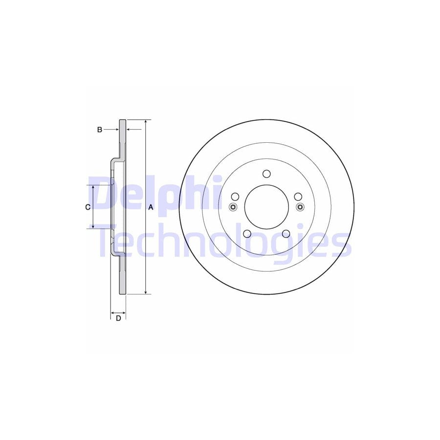 Delphi Bg4688C Brake Disc For Hyundai I40