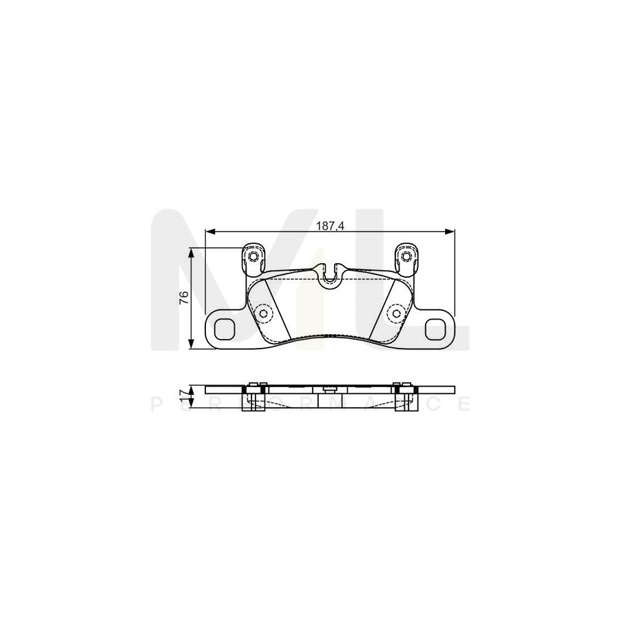 Bosch 0986Tb3219 Brake Pad Set For Porsche Cayenne (92A)  | ML Performance Car Parts