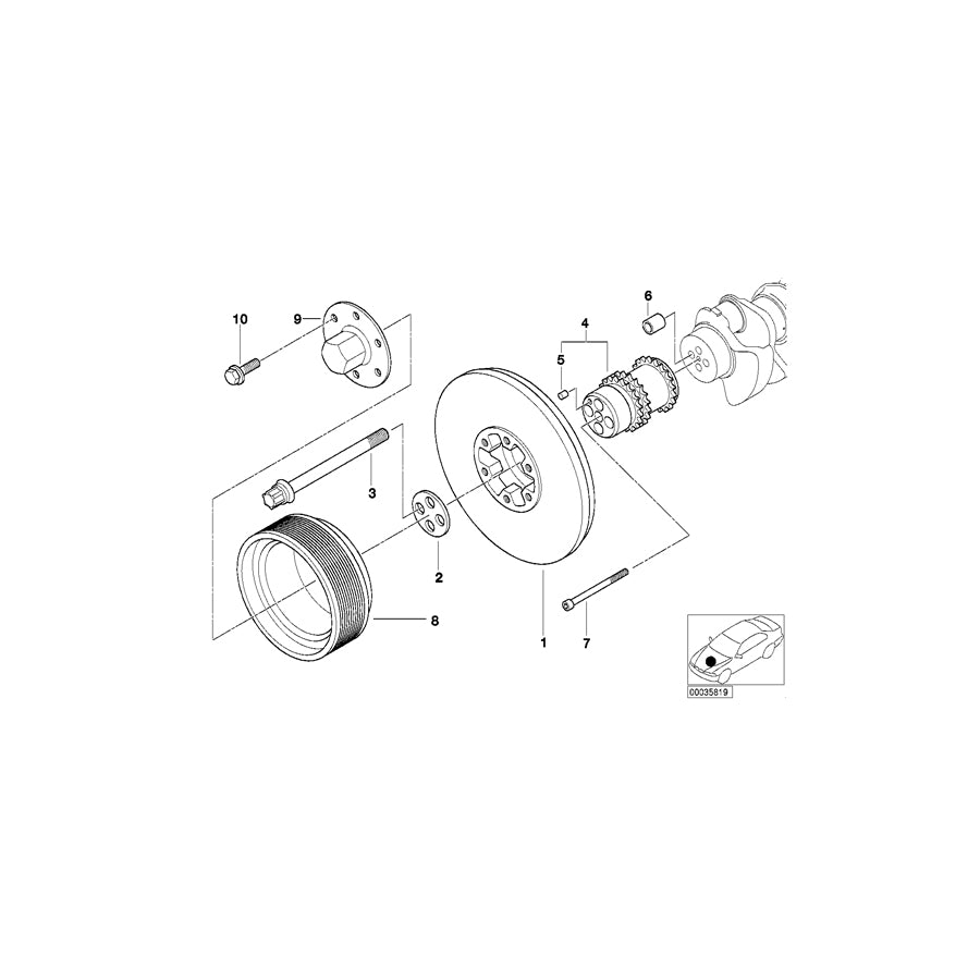 Genuine BMW Mini 07119902989 R53 E52 Fillister-Head Screw M6X75mm (Inc. M5) | ML Performance UK Car Parts