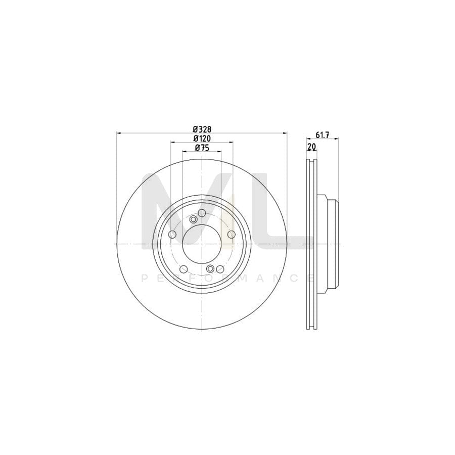 TEXTAR OE-Line 92183110 Brake Disc for BMW 5 Saloon (E39) Internally Vented, High-carbon, without wheel hub, without wheel studs | ML Performance Car Parts