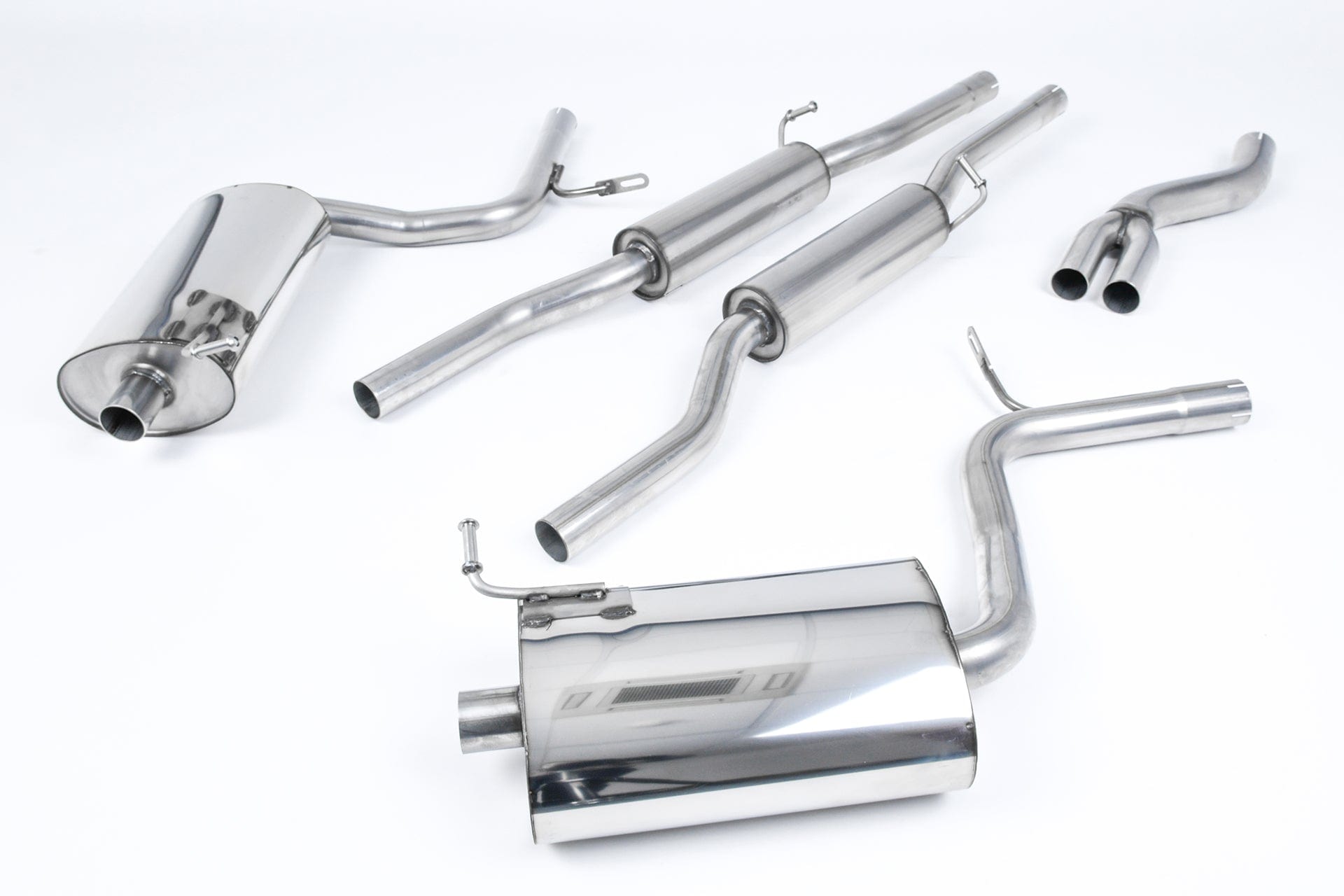 MillTek SSXAU517 Audi A4 Cat-Back Exhaust with 100mm GT100 Trims for Triptonic Models