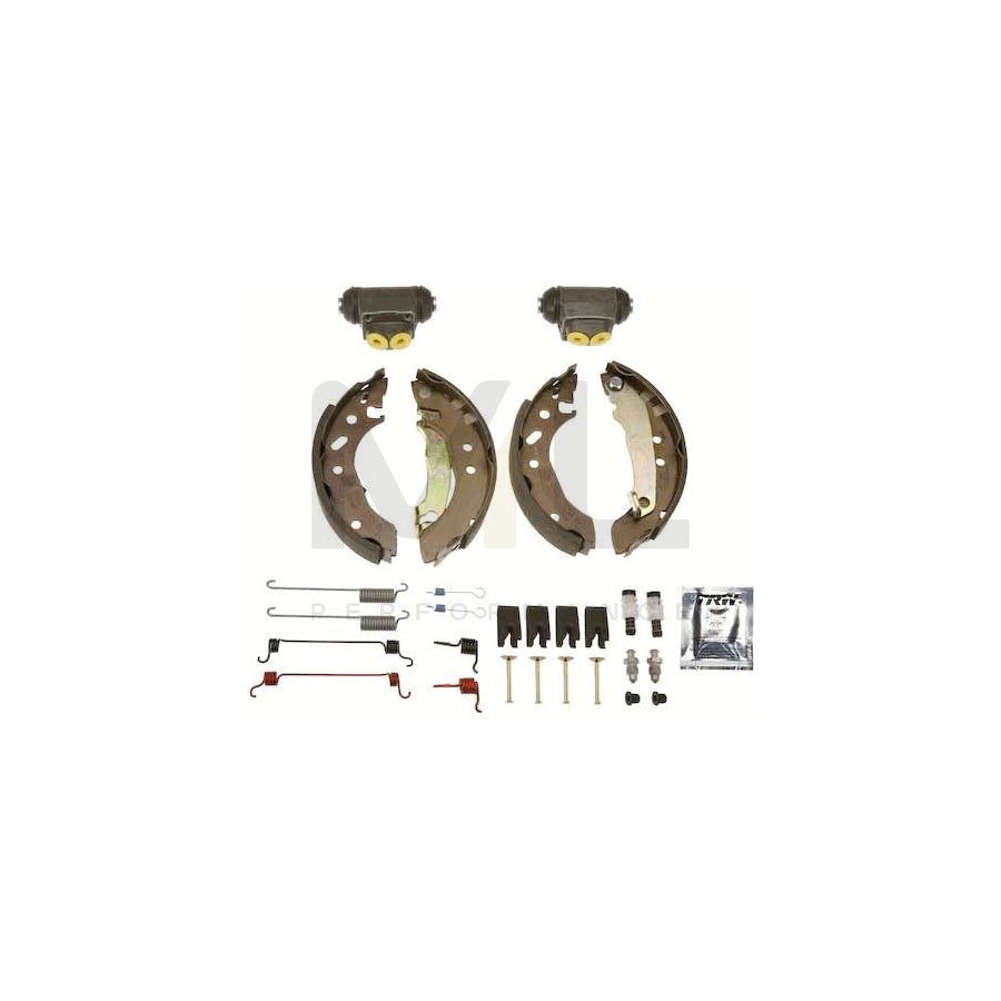 TRW BK1657 Brake Shoe Set for FORD Orion Mk3 (GAL) with wheel brake cylinder, Brake Kit | ML Performance Car Parts