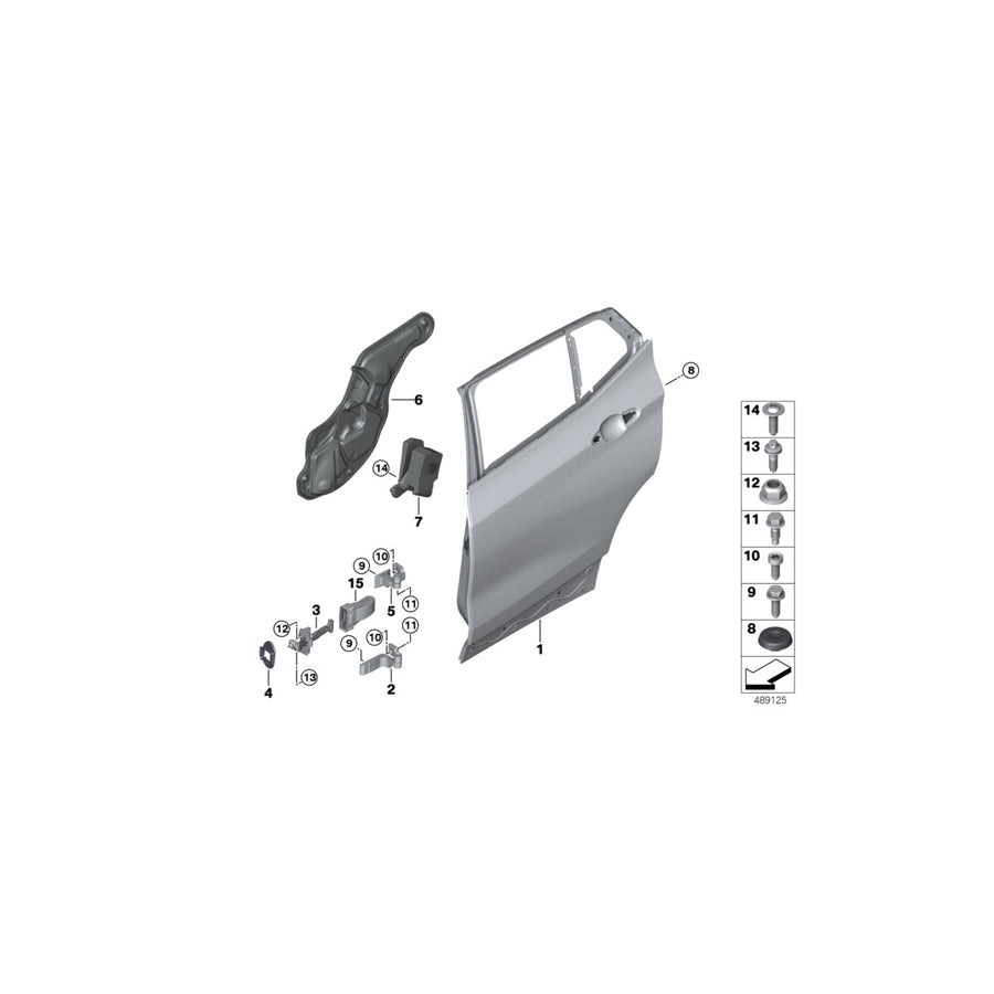 Genuine BMW 51489481293 F39 Sound Insulating Door Rear Left (Inc. X2 18d, X2 20iX & X2 25dX) | ML Performance UK