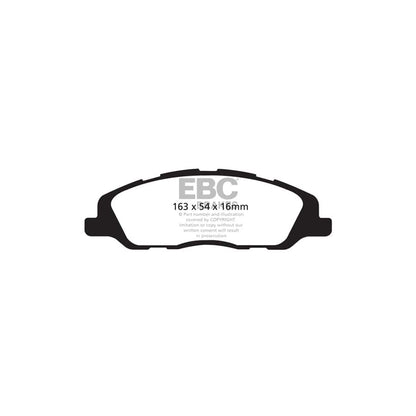 EBC PD01KF1663 Ford Mustang Greenstuff Front Brake Pad & Plain Disc Kit  2 | ML Performance UK Car Parts