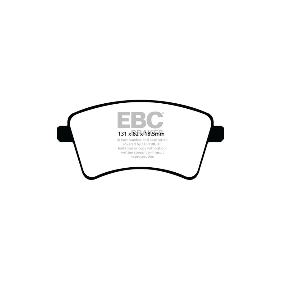 EBC DP22033 Mercedes-Benz Renault Greenstuff Front Brake Pads - TRW Caliper (Inc. Citan & Kangoo) 2 | ML Performance UK Car Parts