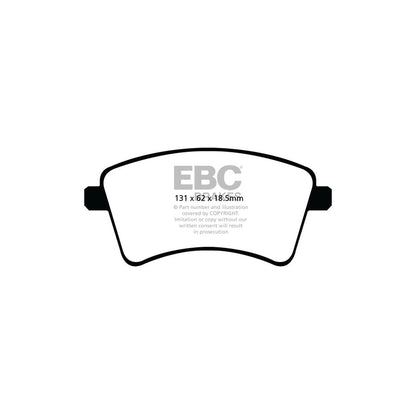 EBC DP22033 Mercedes-Benz Renault Greenstuff Front Brake Pads - TRW Caliper (Inc. Citan & Kangoo) 2 | ML Performance UK Car Parts