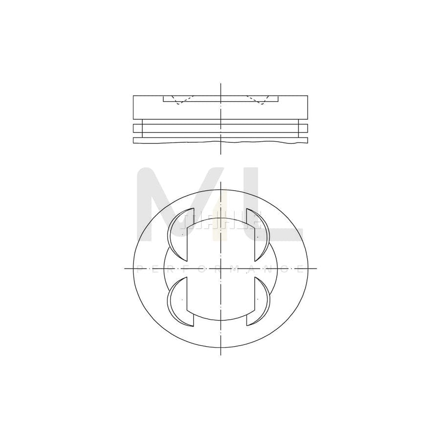 MAHLE ORIGINAL 040 22 01 Piston 85,25 mm, with piston rings, with piston ring carrier, without cooling duct | ML Performance Car Parts