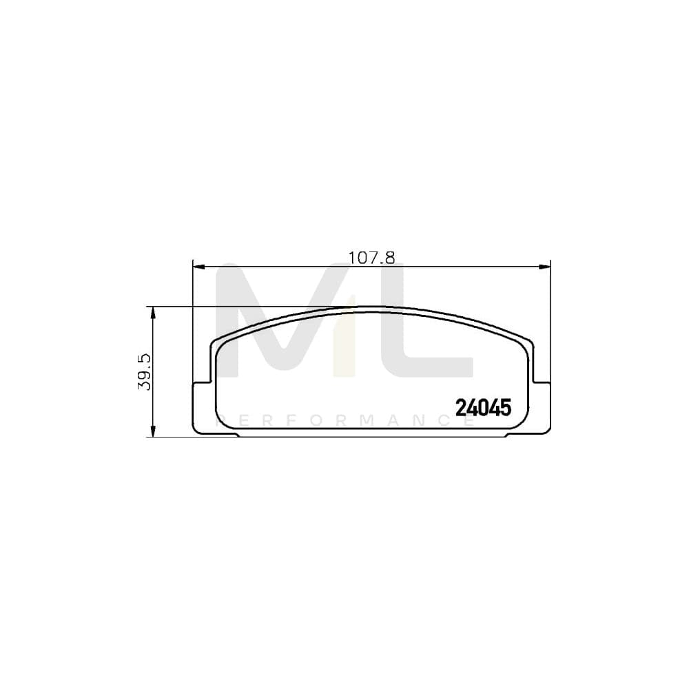 Hella 8DB 355 011-131 Brake Pad Set Not Prepared For Wear Indicator | ML Performance Car Parts