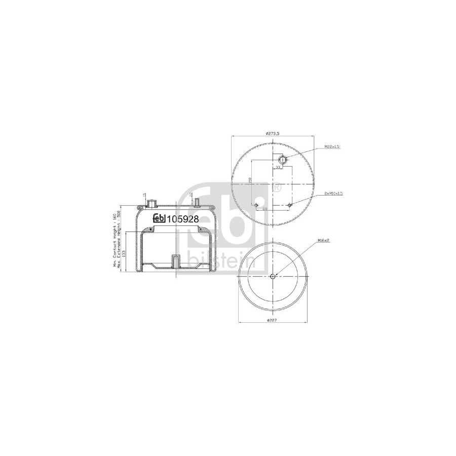 Febi Bilstein 105928 Boot, Air Suspension