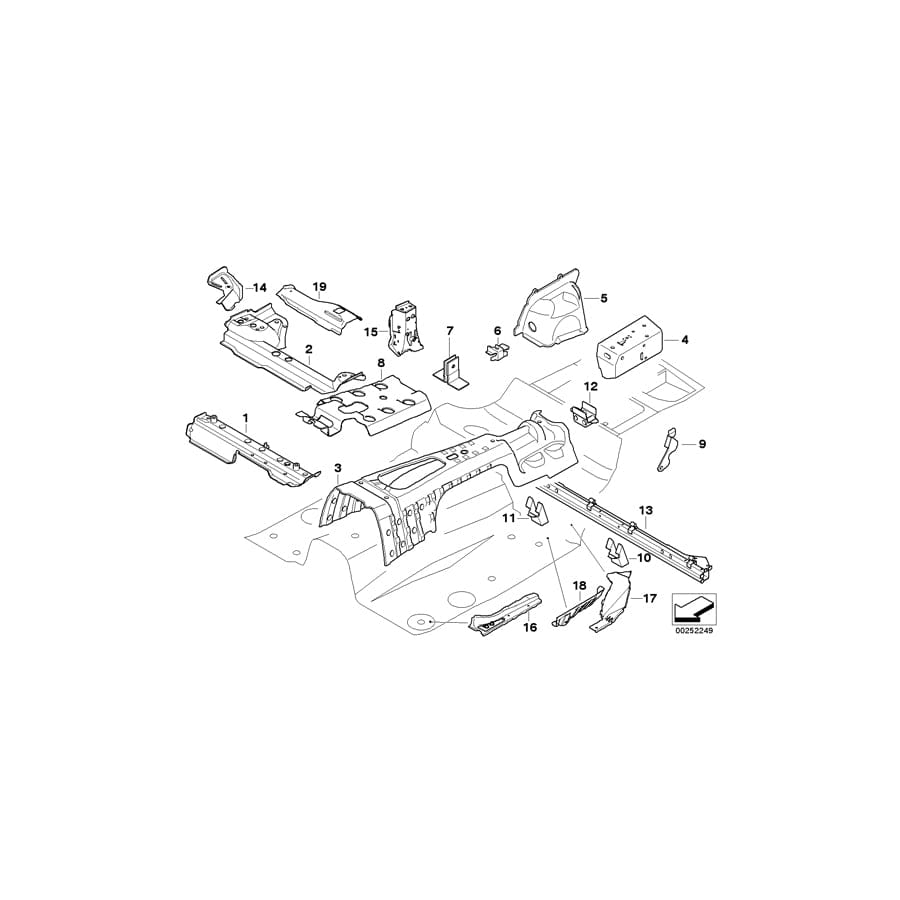 Genuine BMW 41127145319 E91 E92 Centre Backrest Bearing Bracket (Inc. 335xi) 1 | ML Performance UK Car Parts