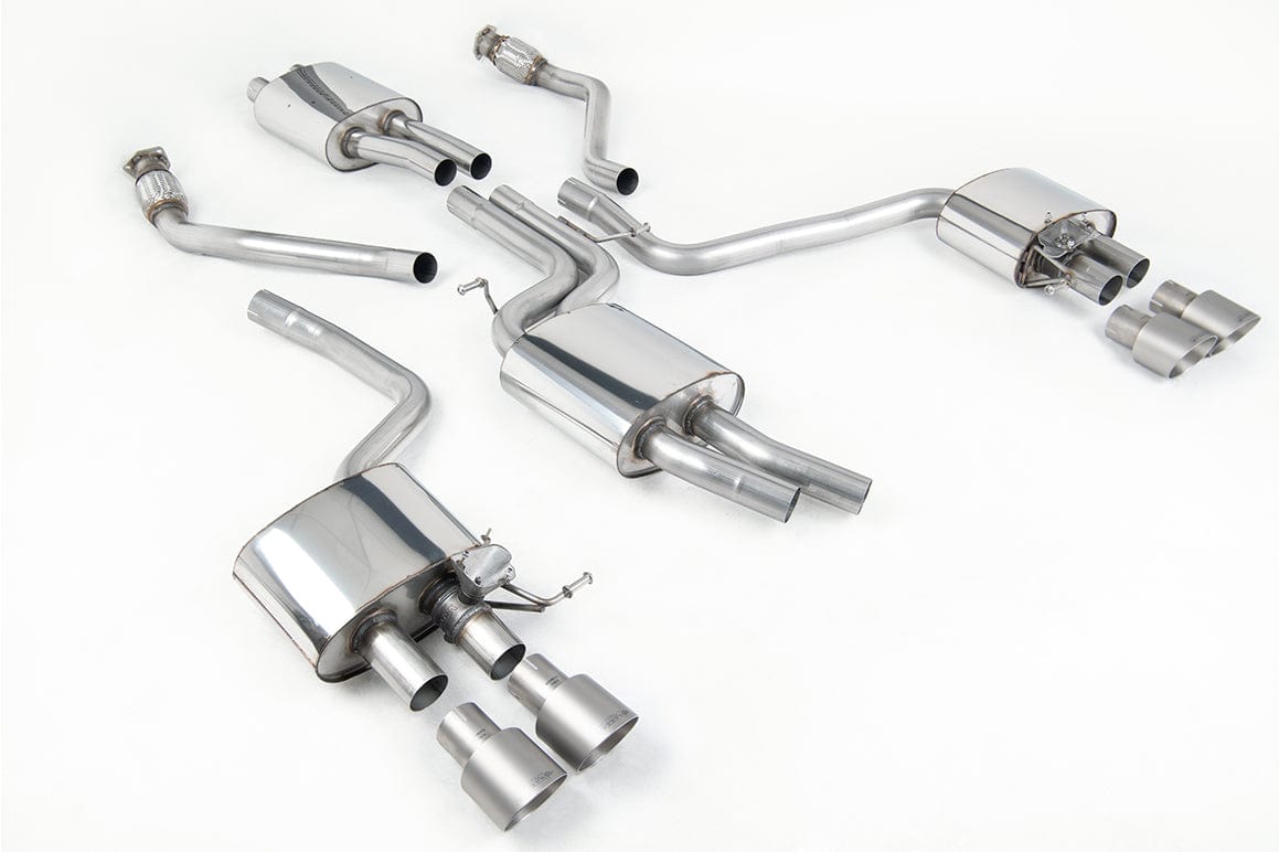 MillTek SSXAU507 Audi SQ5 Cat-Back Exhaust with Quad Titanium Tips