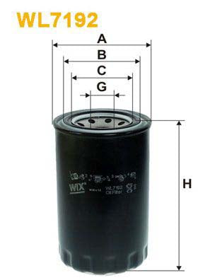 WIX Filters WL7192 Oil Filter For Kia Ceres Platform / Chassis