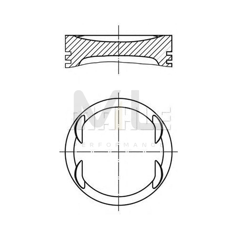 MAHLE ORIGINAL 0030302 Piston 97,5 mm, with piston rings | ML Performance Car Parts