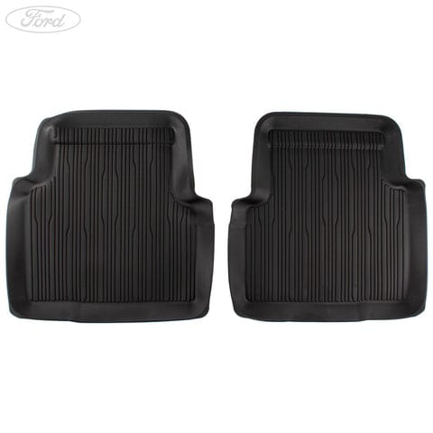 GENUINE FORD 2335734 KUGA REAR RUBBER FLOOR MATS IN TRAY STYLE WIHT RAISED EDGES, BLACK | ML Performance UK