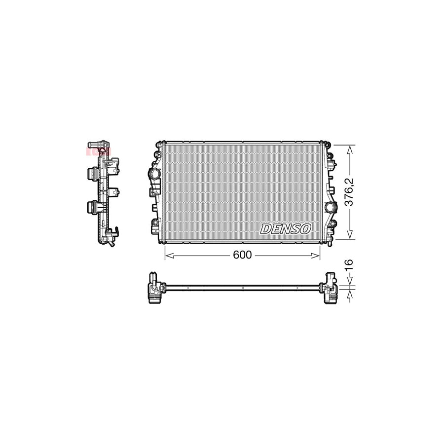 Denso DRM01009 Drm01009 Engine Radiator For Alfa Romeo Giulia Saloon (952) | ML Performance UK