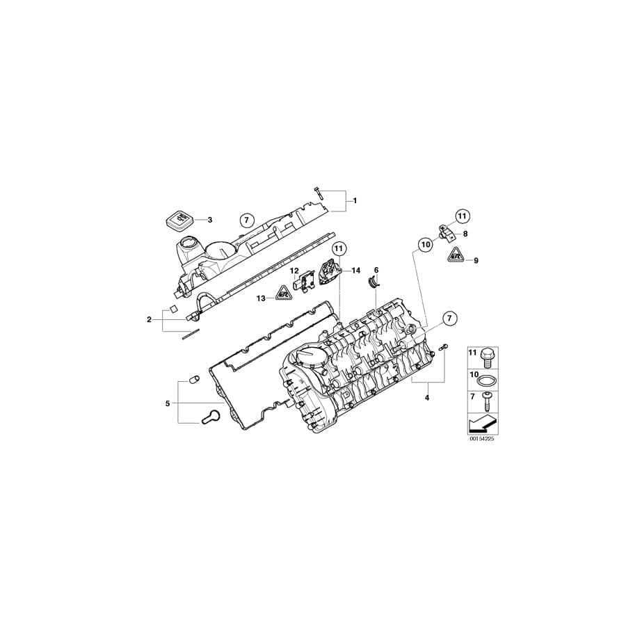 Genuine BMW 11120403102 E65 Gasket Set, Cylinder Head Cover Zyl. 5-8 (Inc. 745d) | ML Performance UK Car Parts