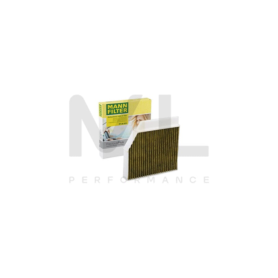 MANN-FILTER FP 26 023 Pollen filter Activated Carbon Filter, Activated Carbon Filter with polyphenol, Particulate filter (PM 2.5), with antibacterial action, with fungicidal effect | ML Performance Car Parts