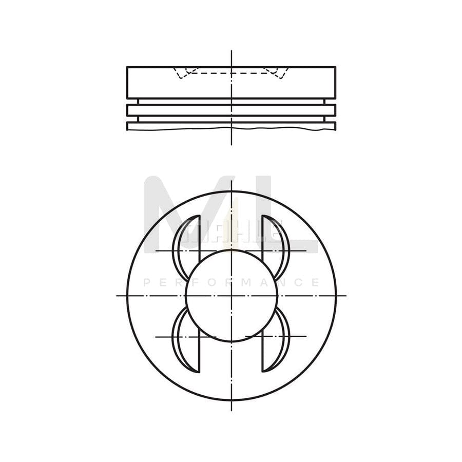 MAHLE ORIGINAL 479 48 00 Piston 90,0 mm, without cooling duct | ML Performance Car Parts