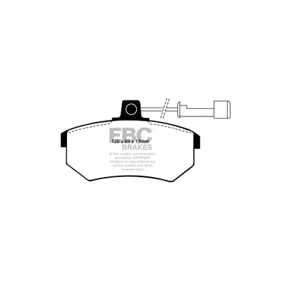 EBC PD03KF066 Audi 100 Yellowstuff Front Brake Pad & Plain Disc Kit - Girling/TRW Caliper 2 | ML Performance UK Car Parts