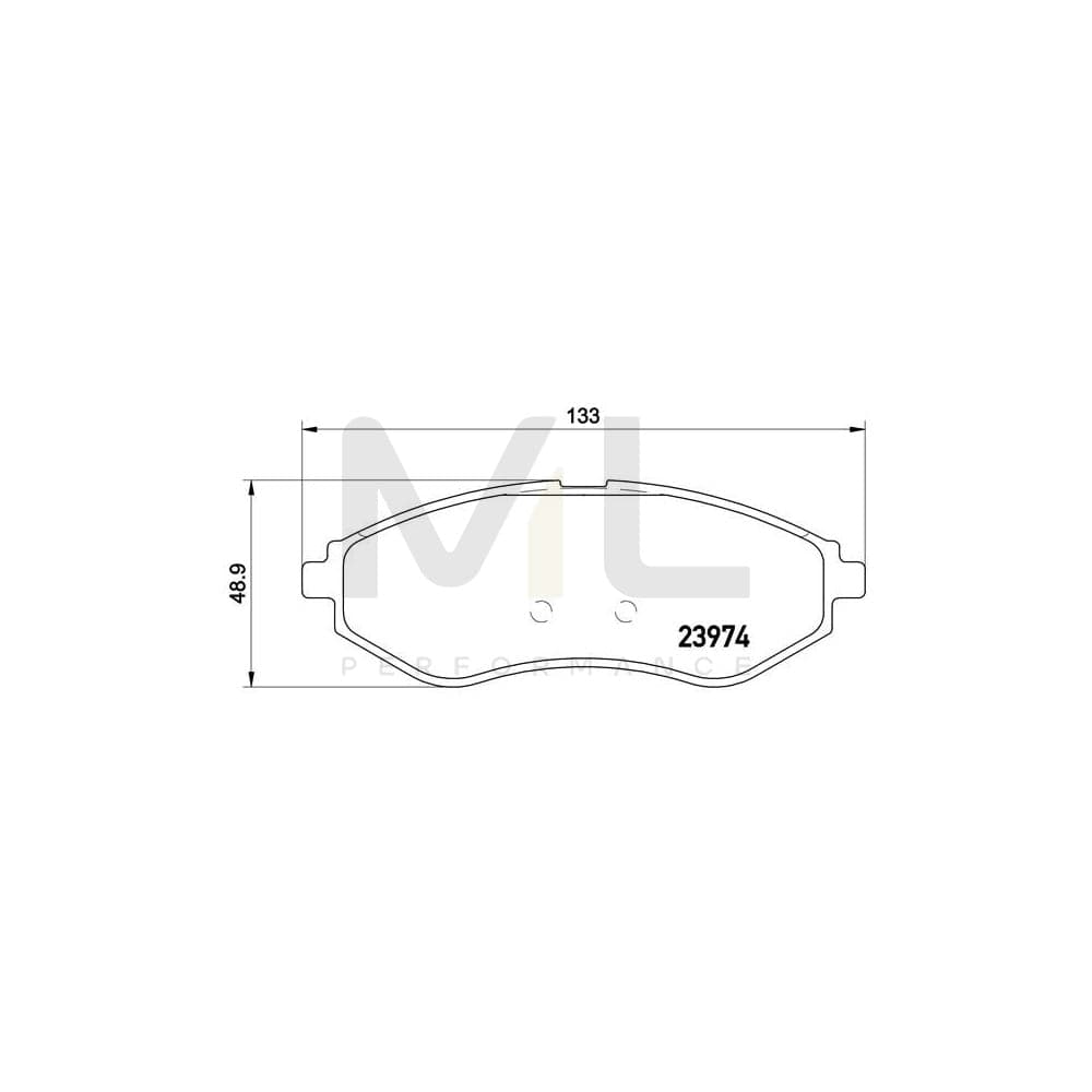 Brembo P 24 048 Brake Pad Set Excl. Wear Warning Contact | ML Performance Car Parts