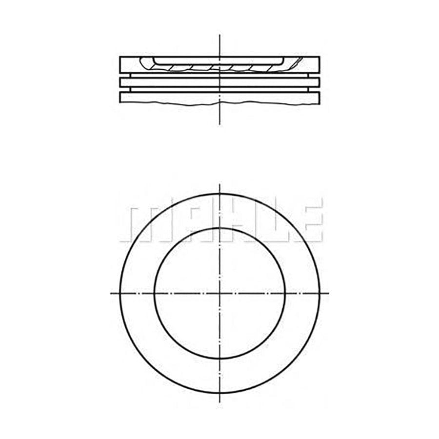 MAHLE ORIGINAL 007 09 02 Piston 70,6 mm, with piston rings | ML Performance Car Parts