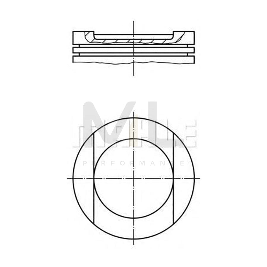 MAHLE ORIGINAL 034 96 02 Piston for AUDI 80 83,01 mm, with piston rings | ML Performance Car Parts