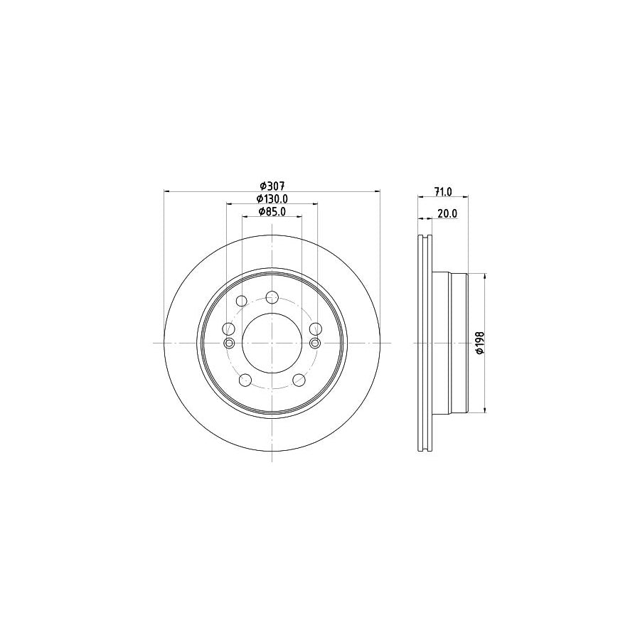 Hella 8DD 355 134-911 Brake Disc