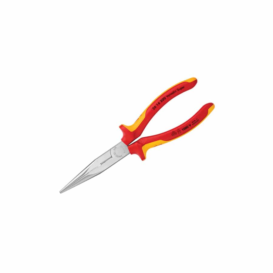 Knipex KPX2616200 VDE Long Snipe Nose Side Cutting Pliers 200mm | ML Performance UK