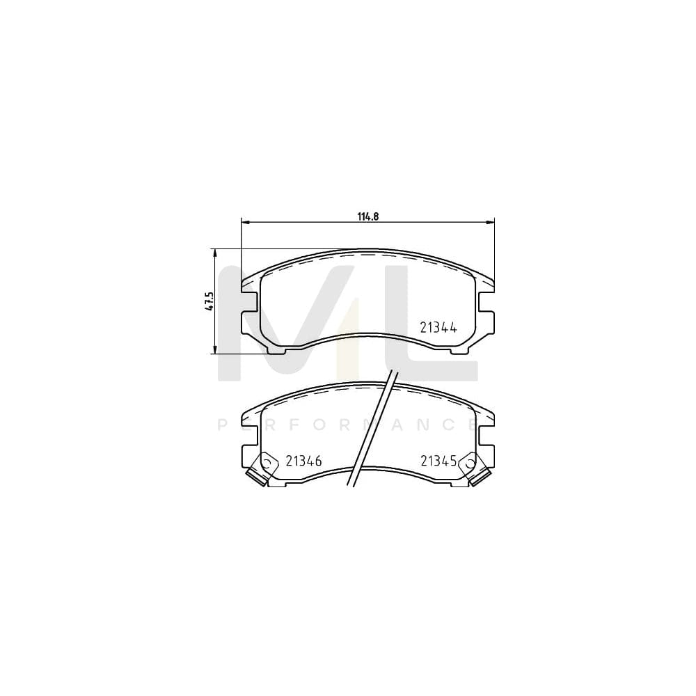 Hella 8DB 355 005-681 Brake Pad Set With Acoustic Wear Warning | ML Performance Car Parts