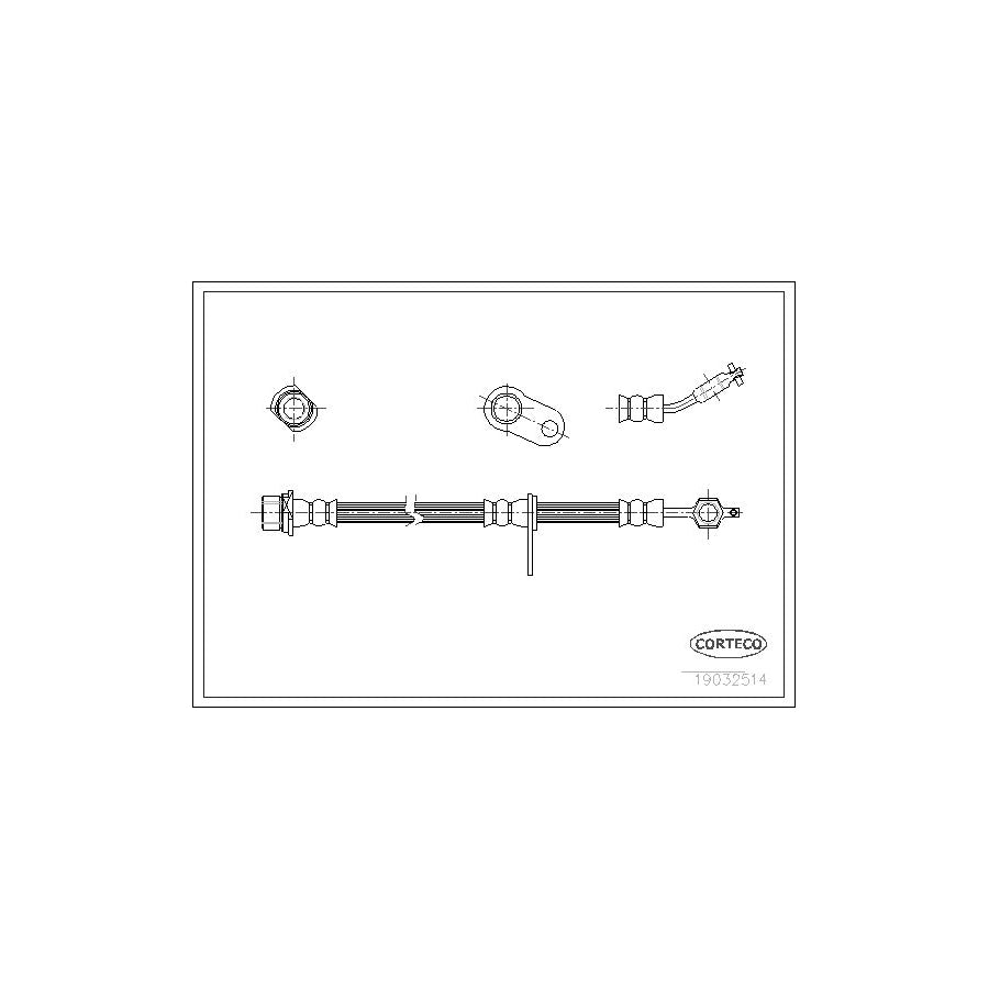 Corteco 19032514 Brake Hose For Toyota Avensis | ML Performance UK