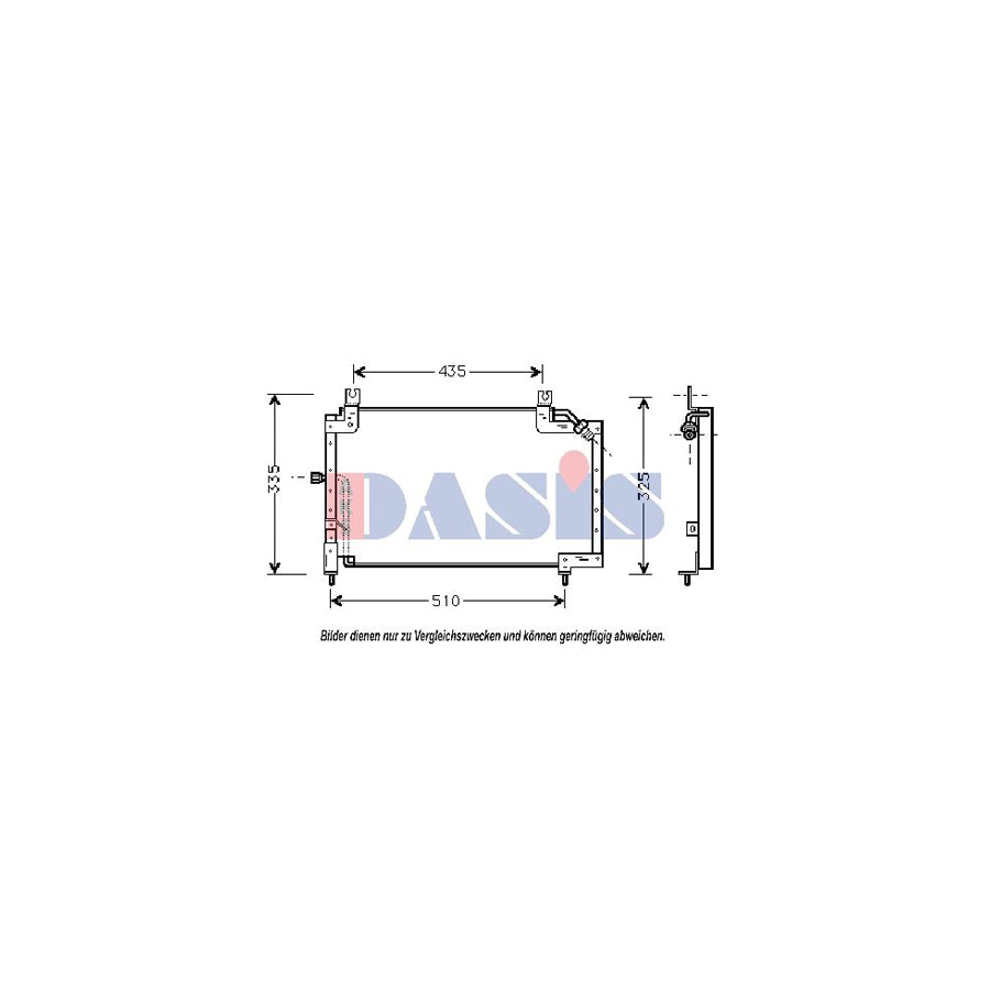 AKS Dasis 352080N Air Conditioning Condenser For Subaru Justy I (Kad) | ML Performance UK