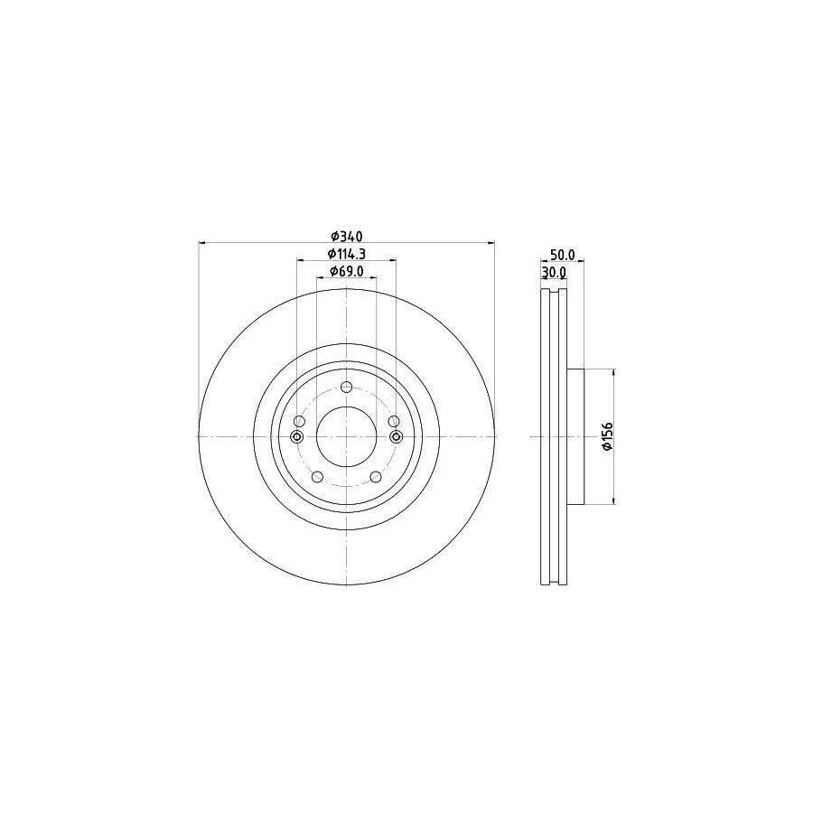 Hella 8DD 355 134-871 Brake Disc