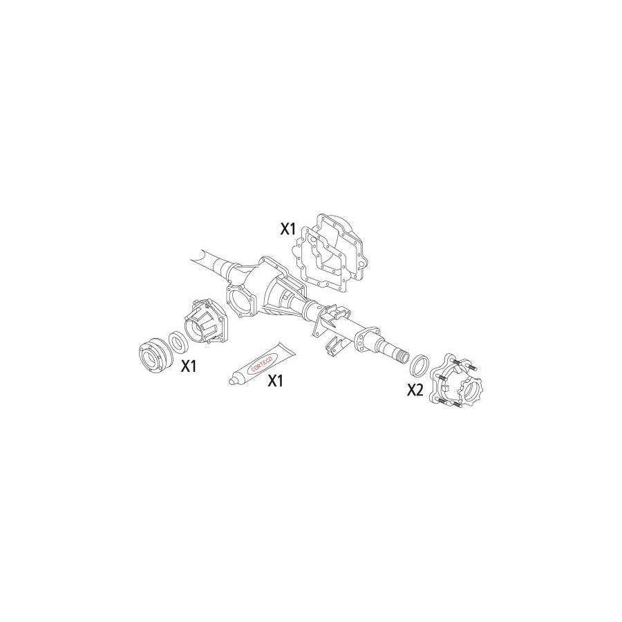 Corteco 19536273 Gasket Set, Differential For Vw Lt | ML Performance UK